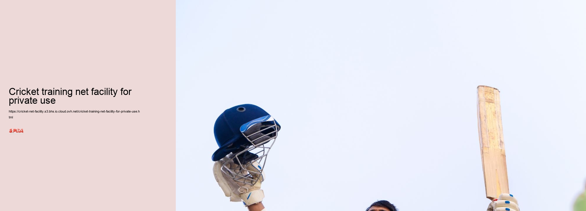 Cricket training net facility for private use